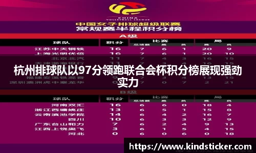 杭州排球队以97分领跑联合会杯积分榜展现强劲实力